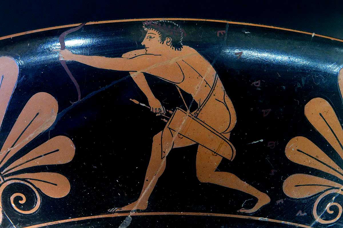 ancient greek archer pottery