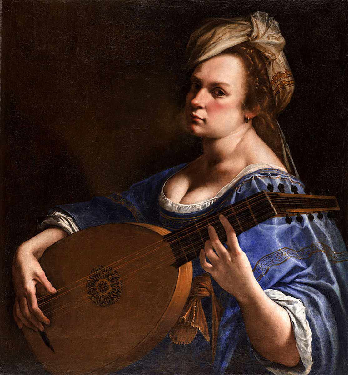 artemisia gentileschi self portrait lute player