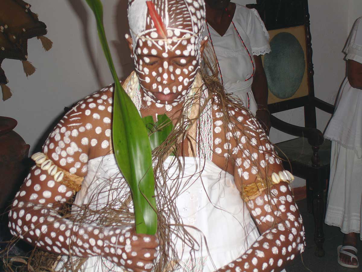 candomble inititation rite passage practitioner afrobrazilian painted