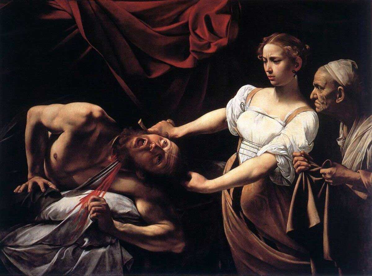 caravaggio judith beheading holofernes 1598