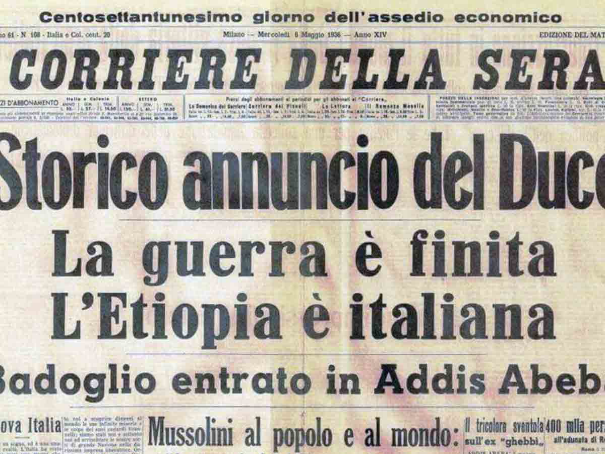 corriere della sera victory second itao ethiopian war