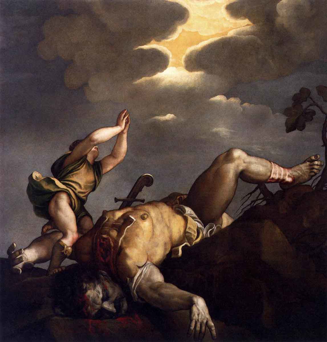 david and goliath titian giants in the bible