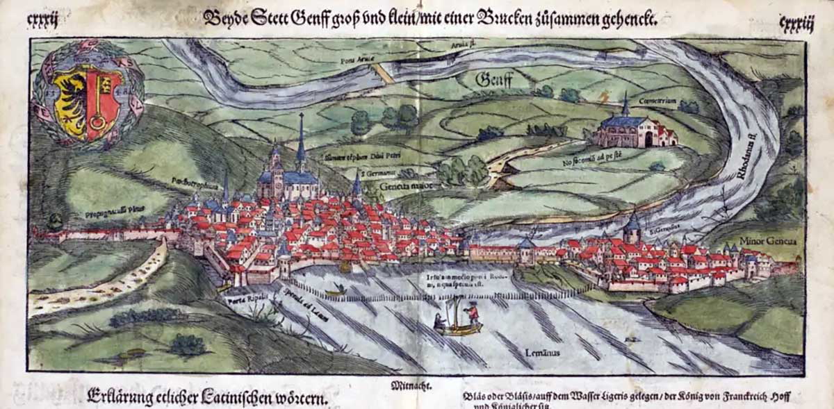 drawing of geneva in 1548