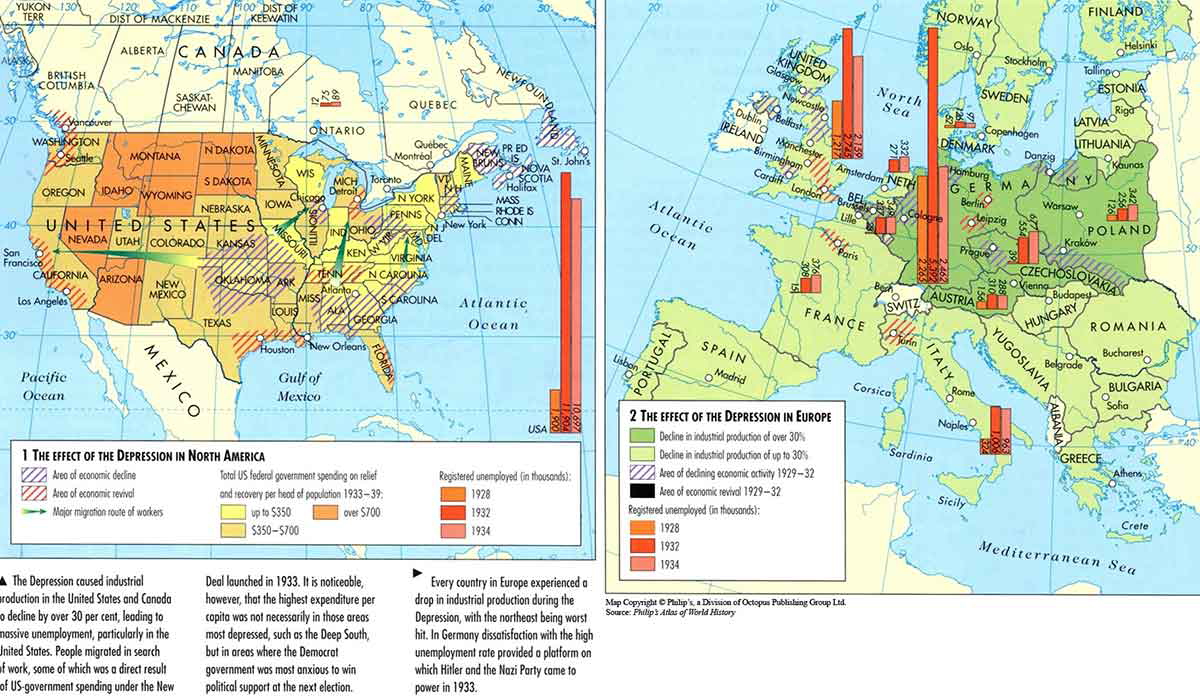 effects depression europe