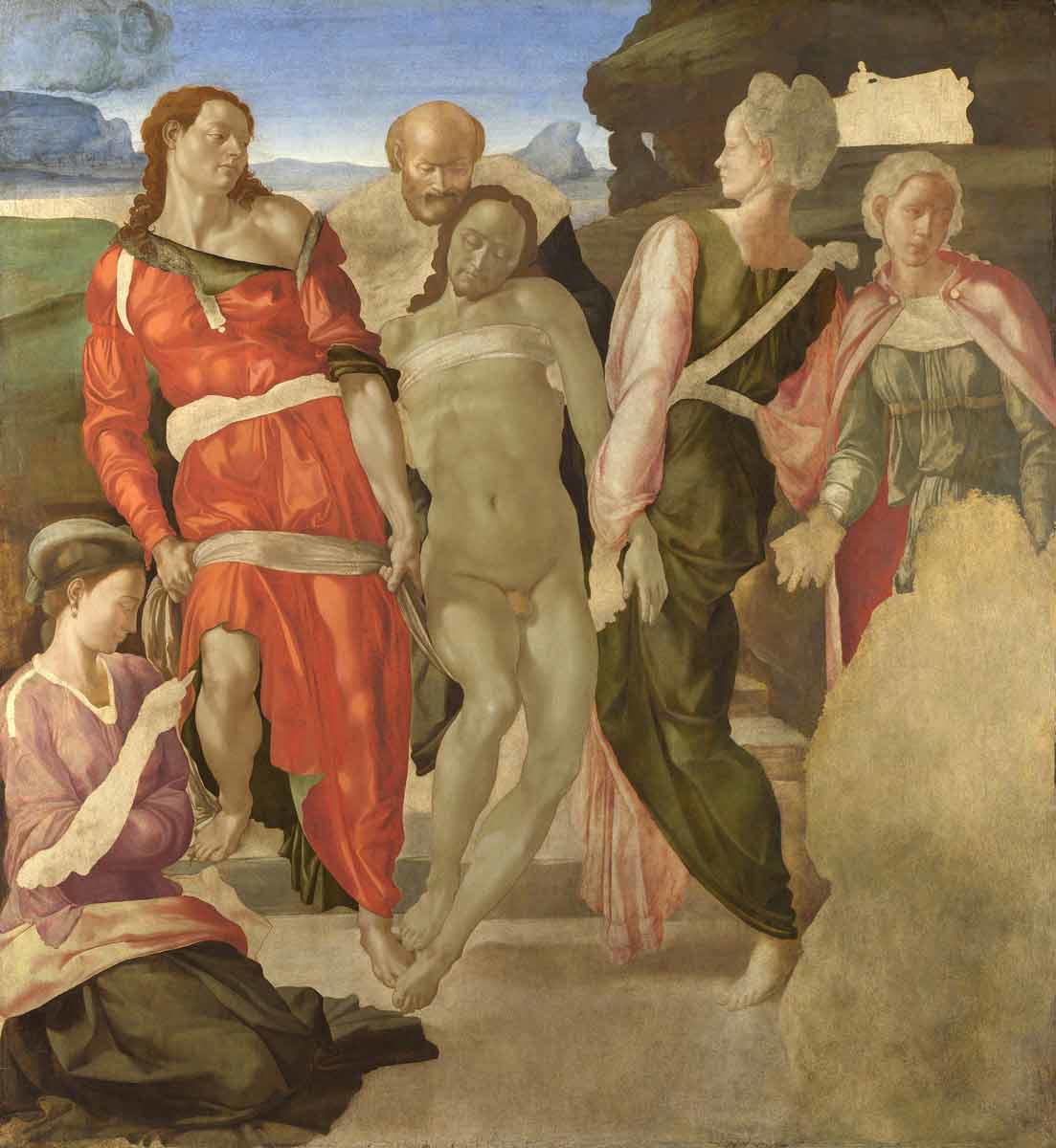 entombment michelangelo painting