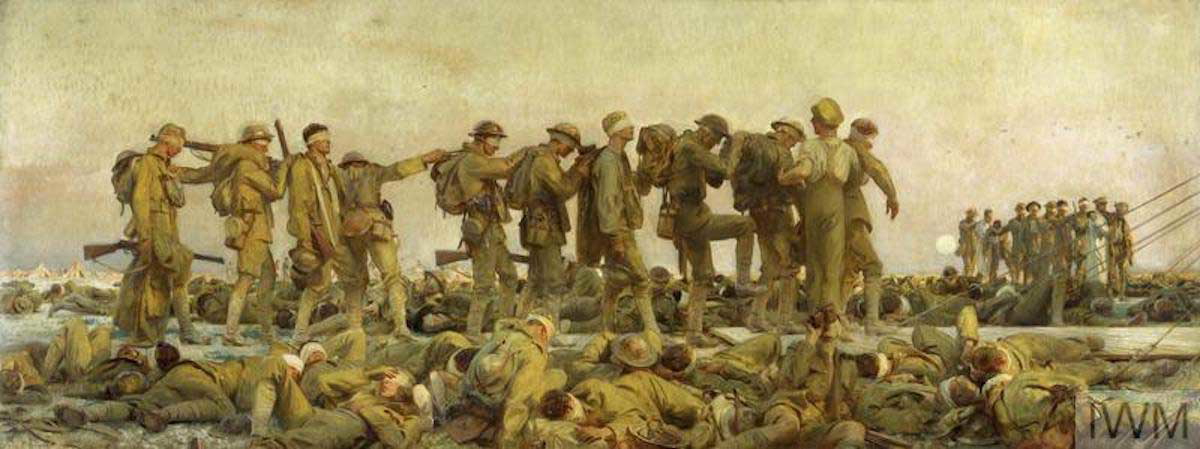 gassed first world war soldiers painting blind