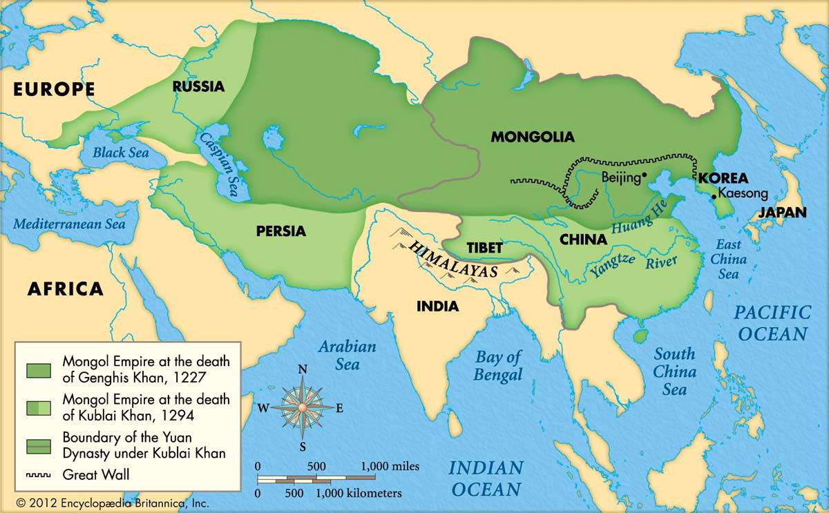 genghis empire map