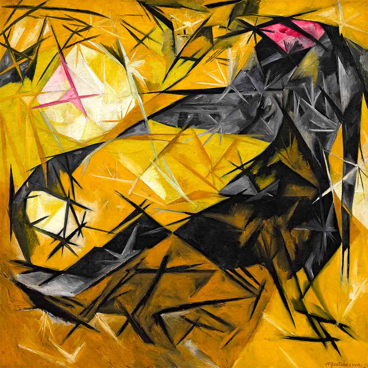 goncharova cats painting