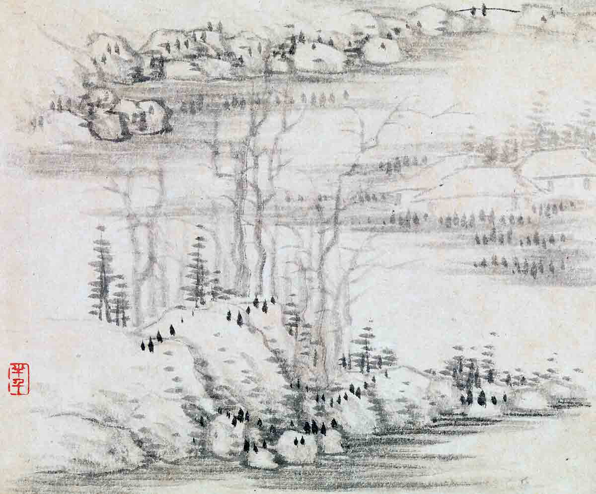 gong xian landscape painting