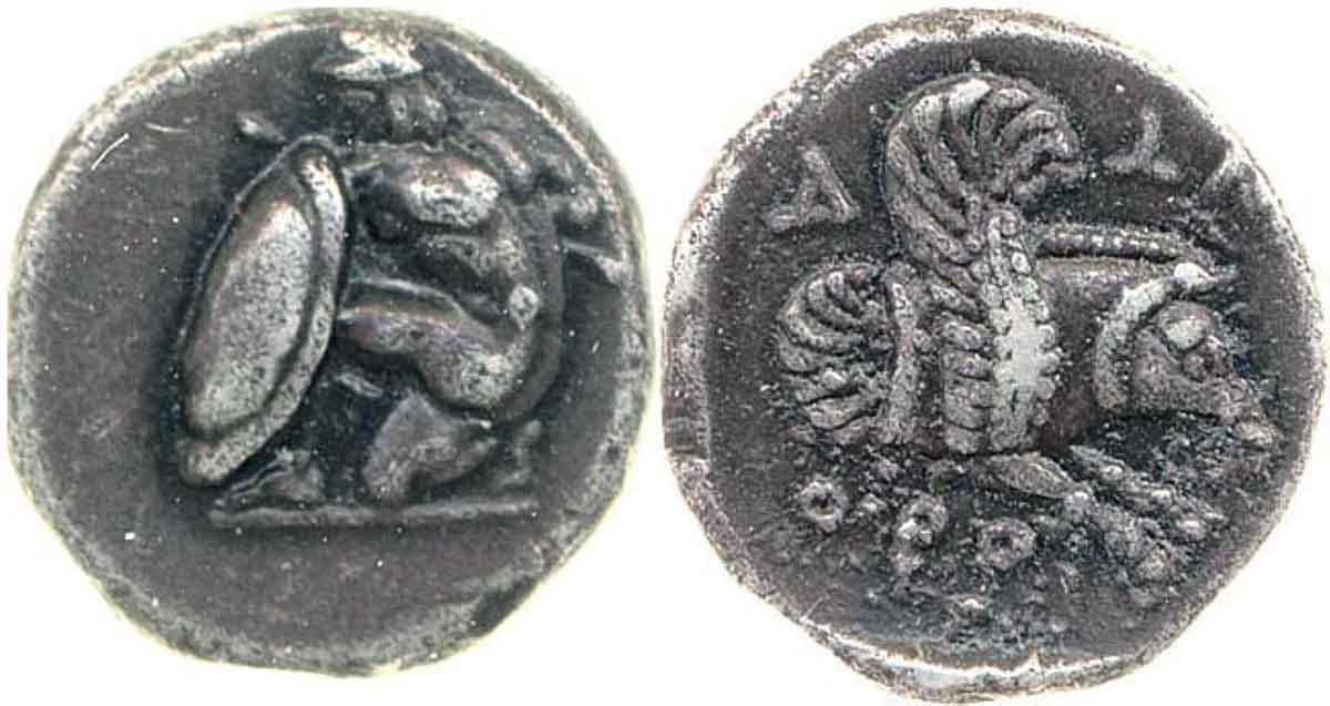 greek hoplite silver coin