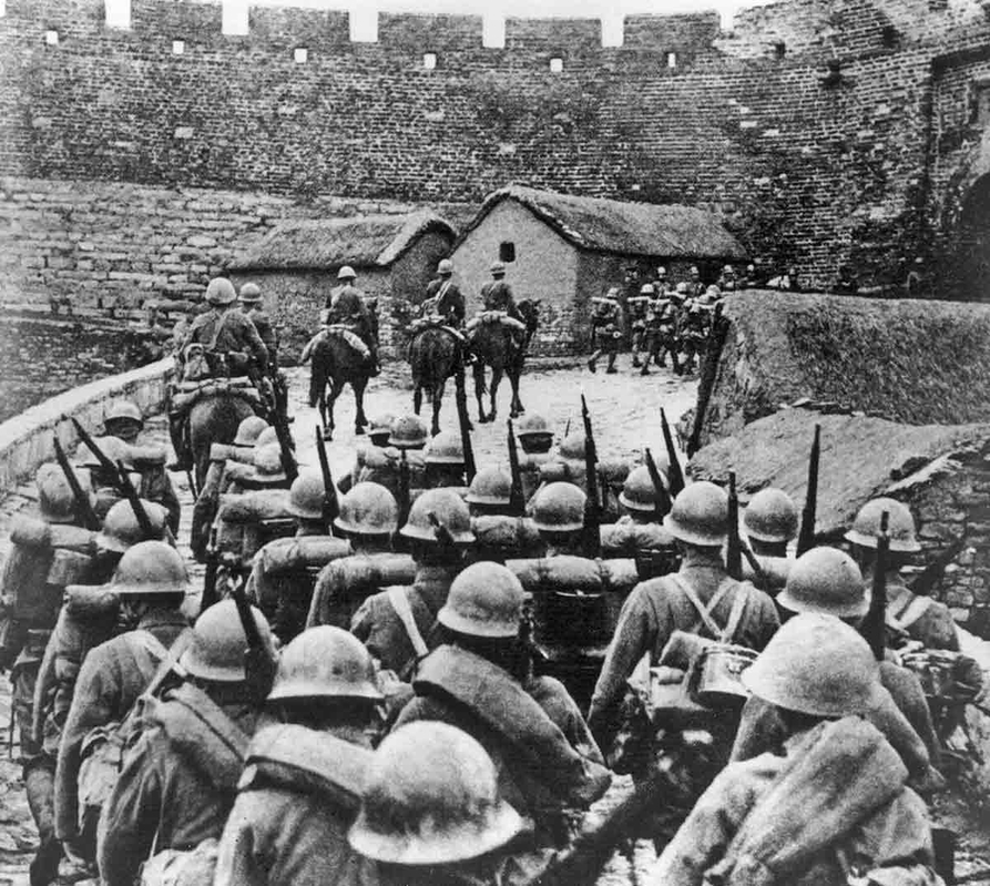 Japanese troops enter Manchuria. Source: Wikimedia