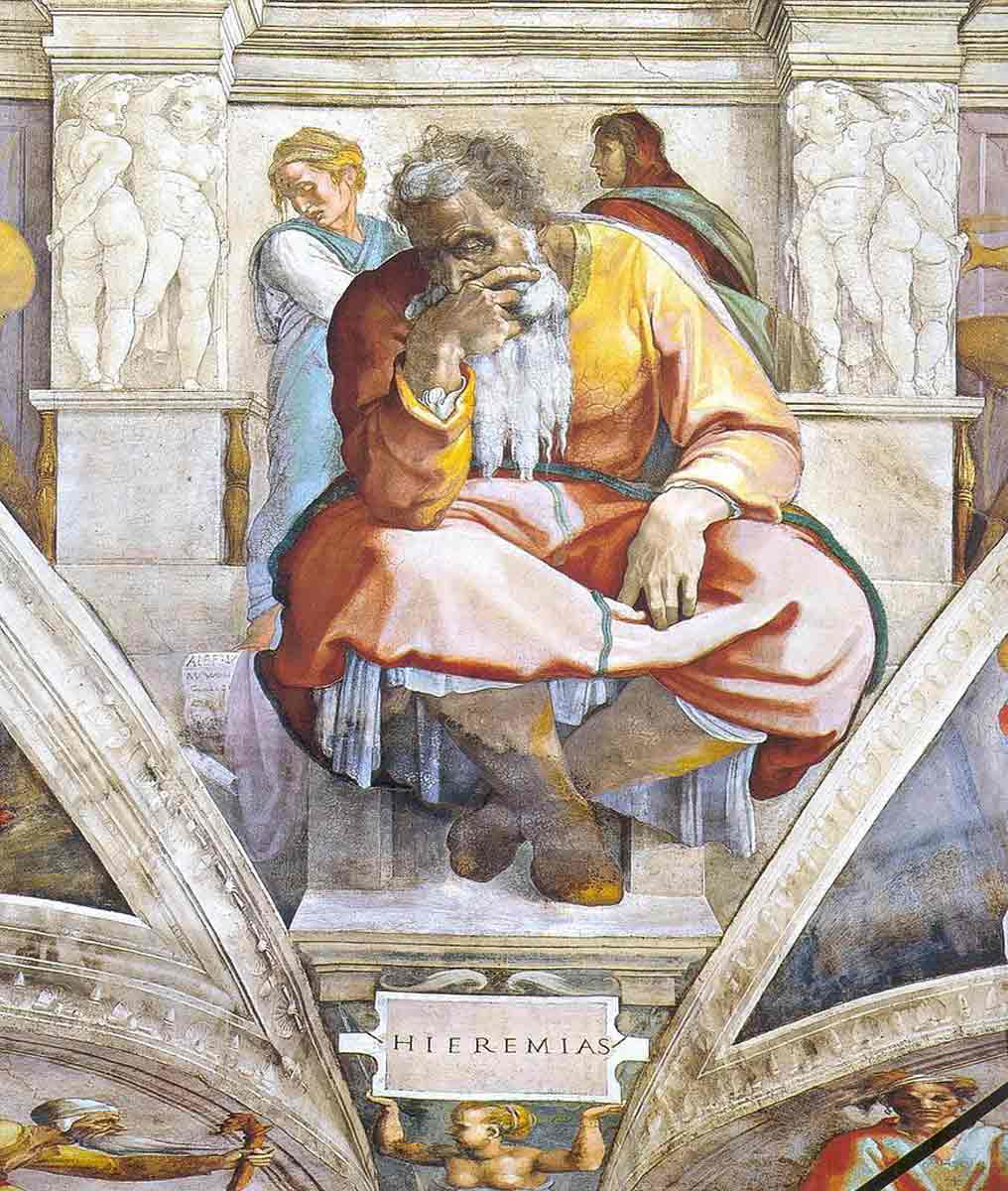 jeremiah prophet michelangelo painting sistine chapel art