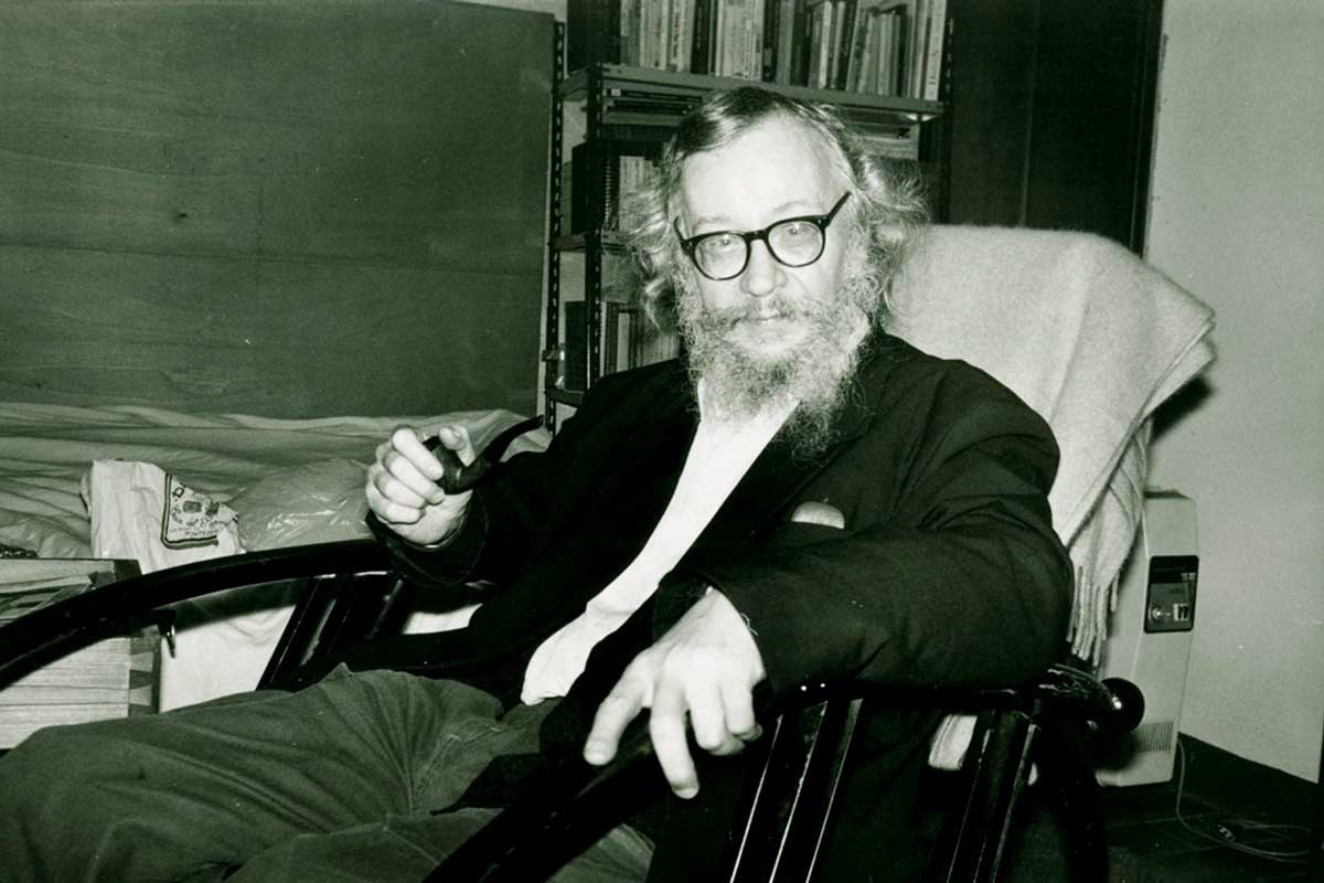 jerzy grotowski theater director portrait pipe chair