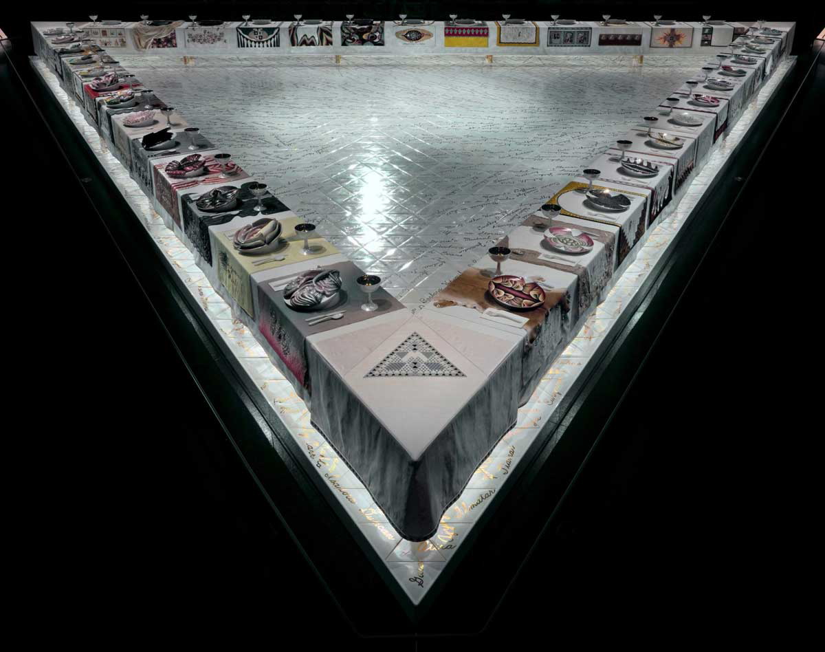 judy chicago women artists dinner party