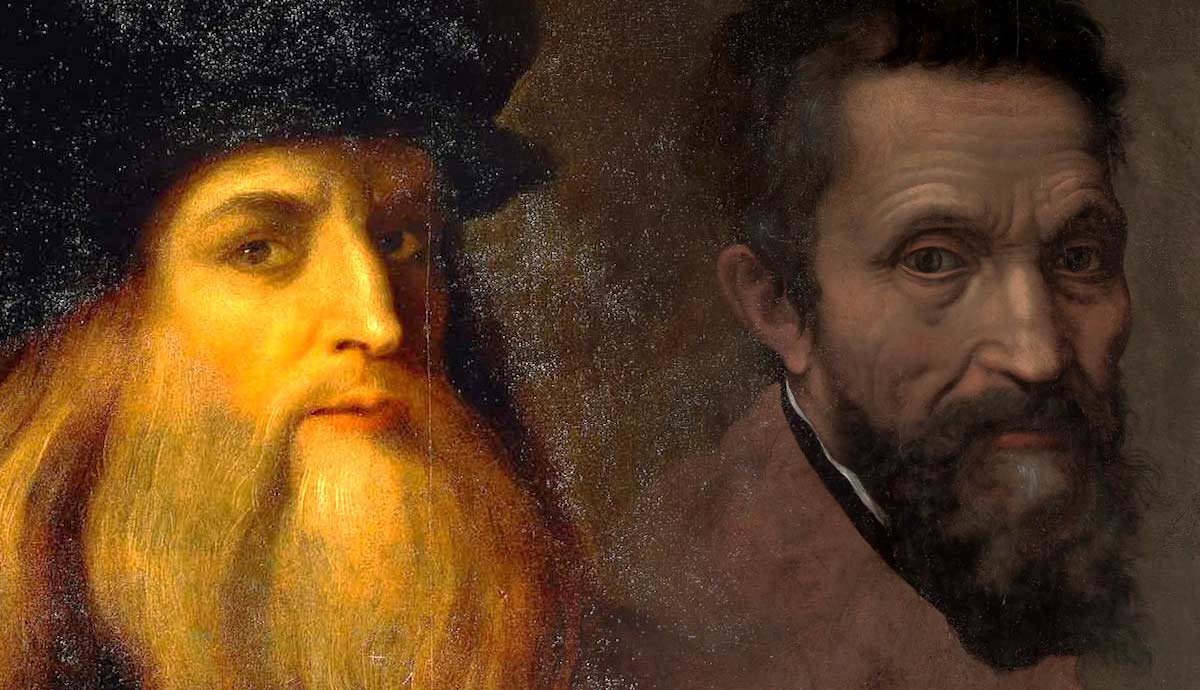 leonardo da vinci michelangelo competition
