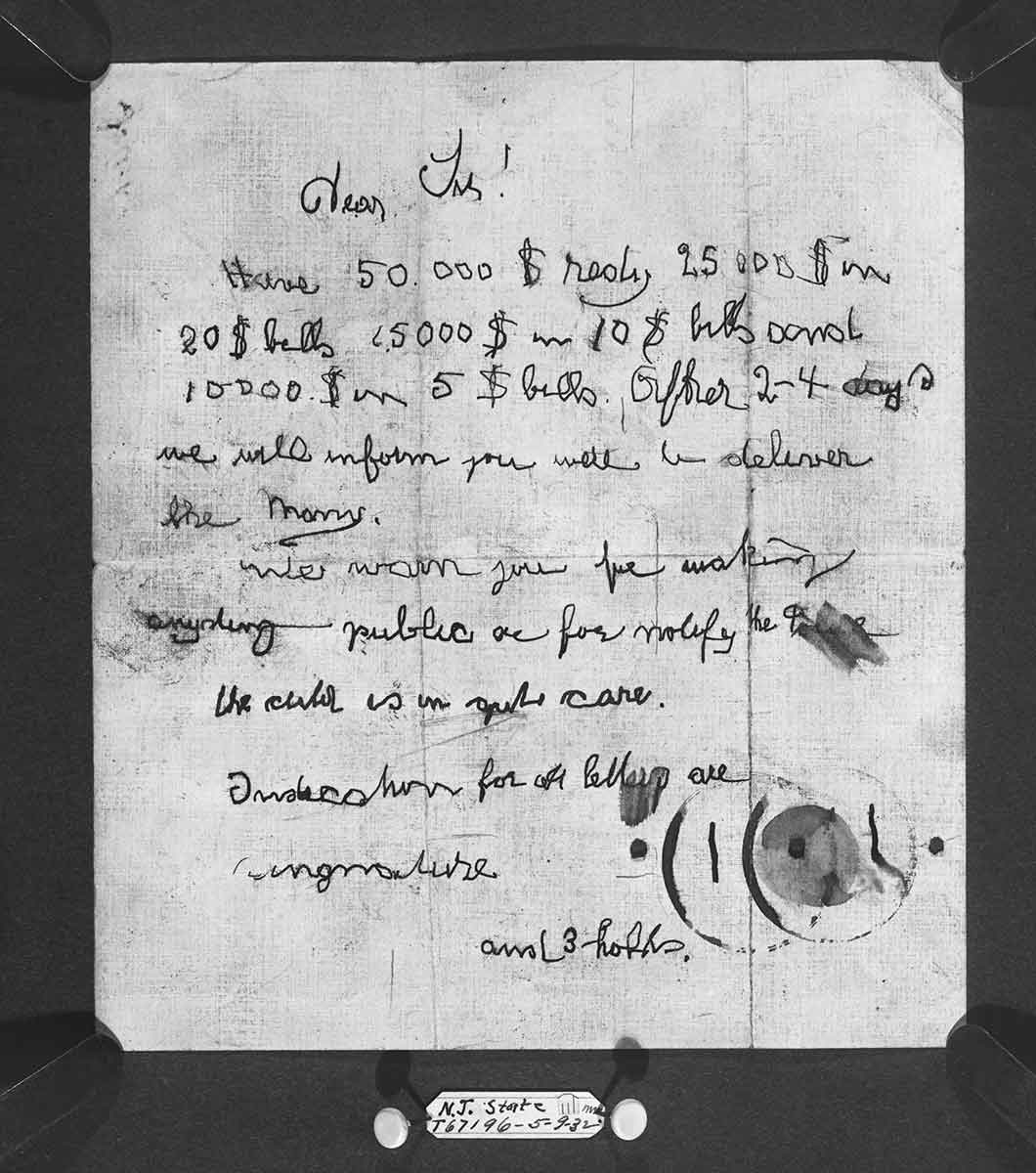 lindbergh ransom note