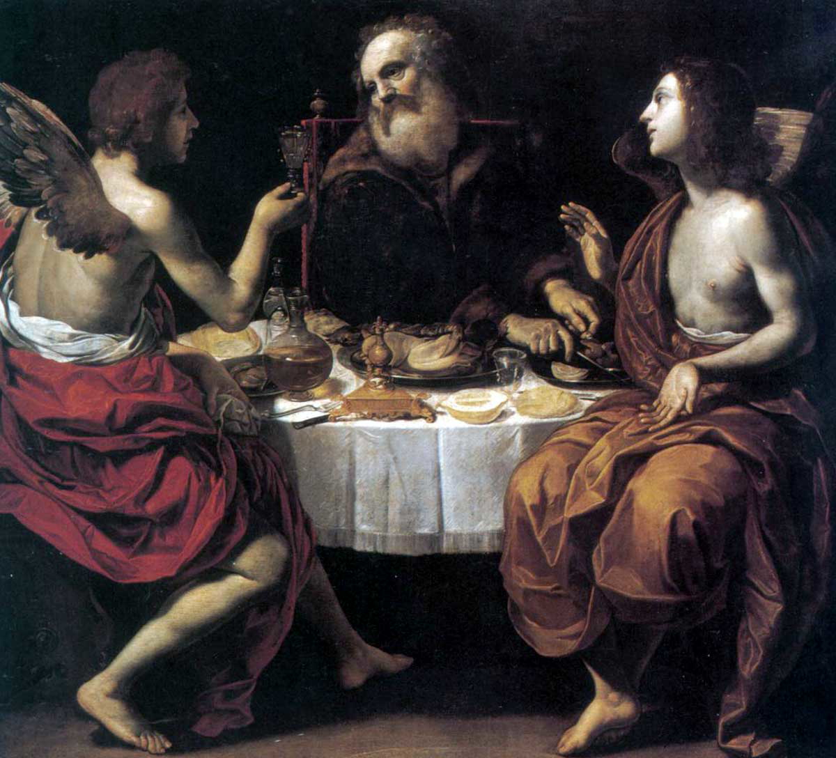 lot entertaining the two angels manetti rutilio