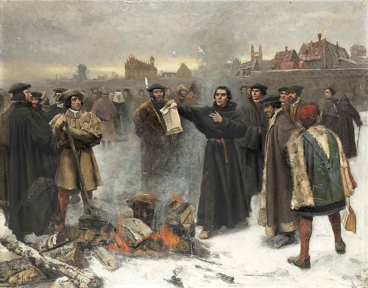 martin luther burning papal bull