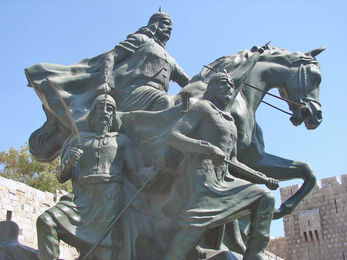 military genius saladin statue
