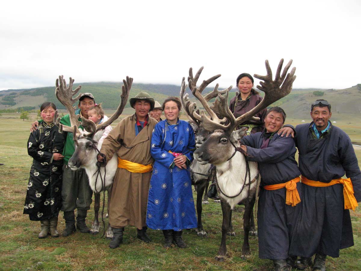 mongolian people deer