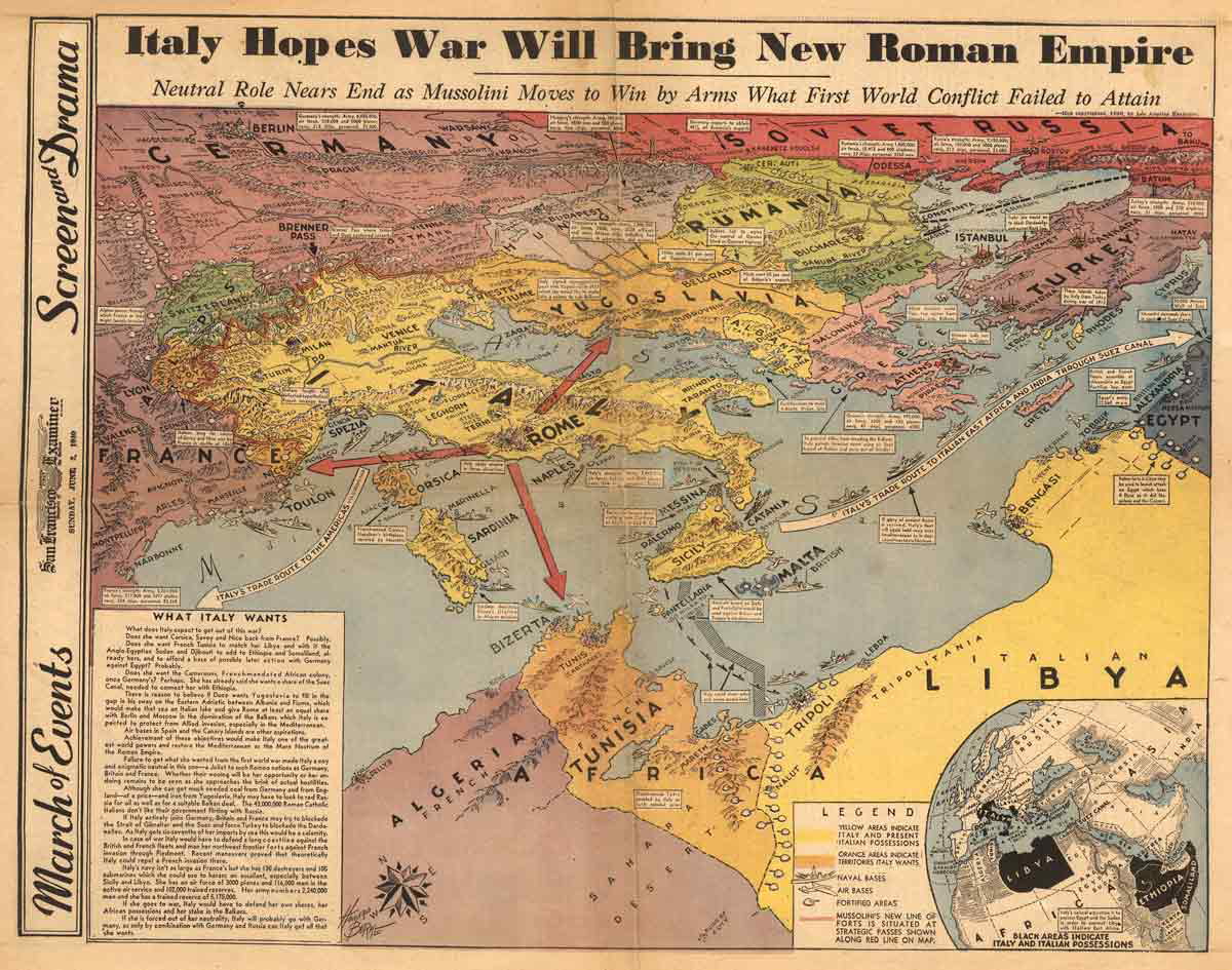 mussolinni roman empire map