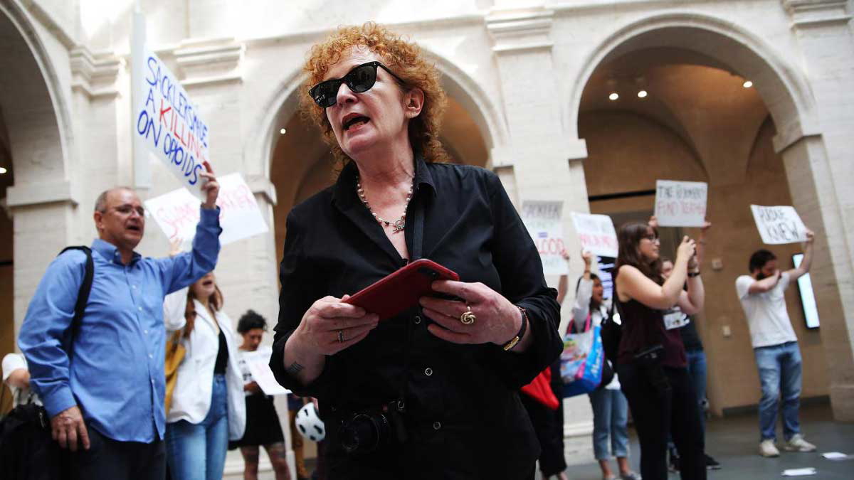 nan goldin protest