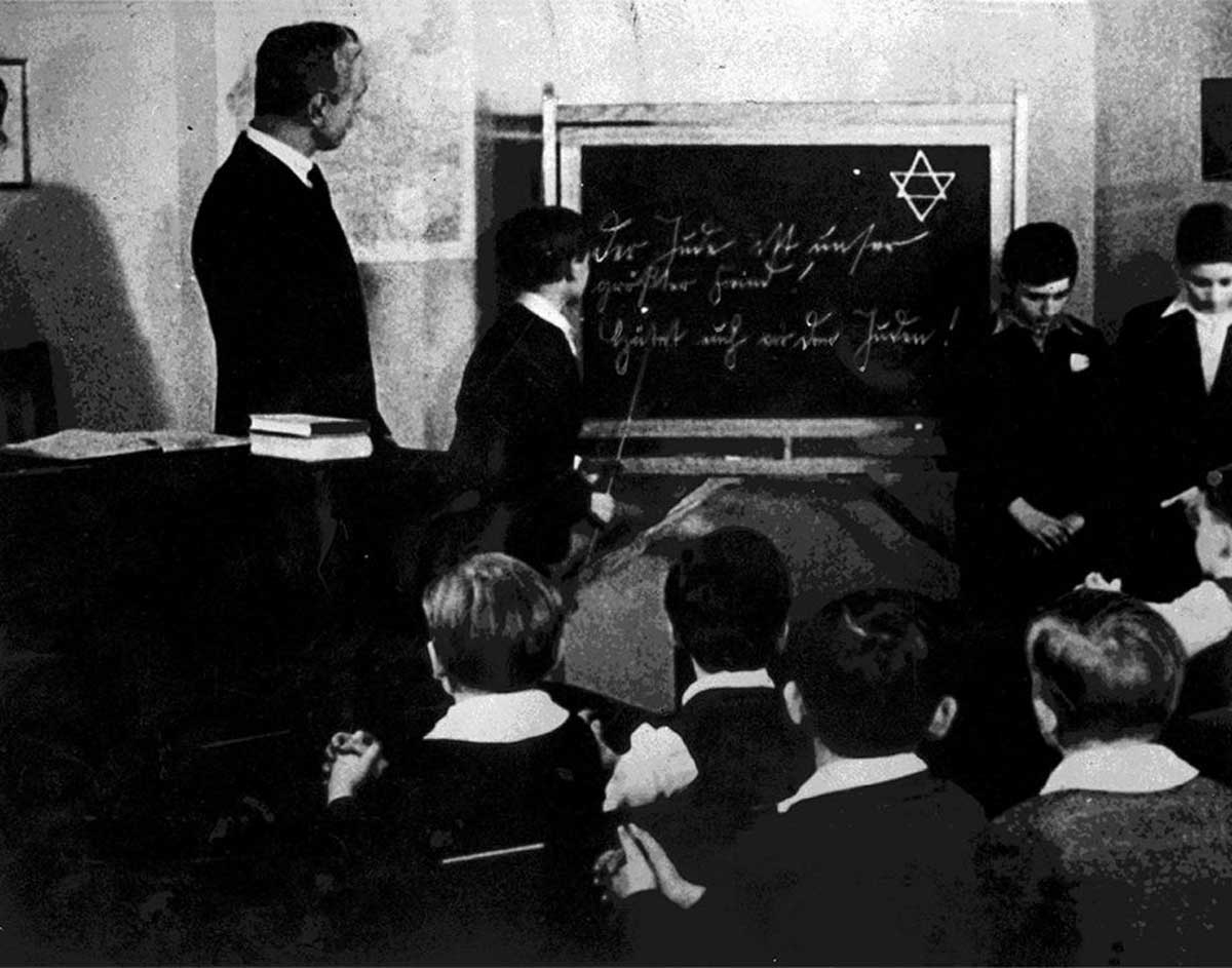 nazi germany school classroom jewish boys