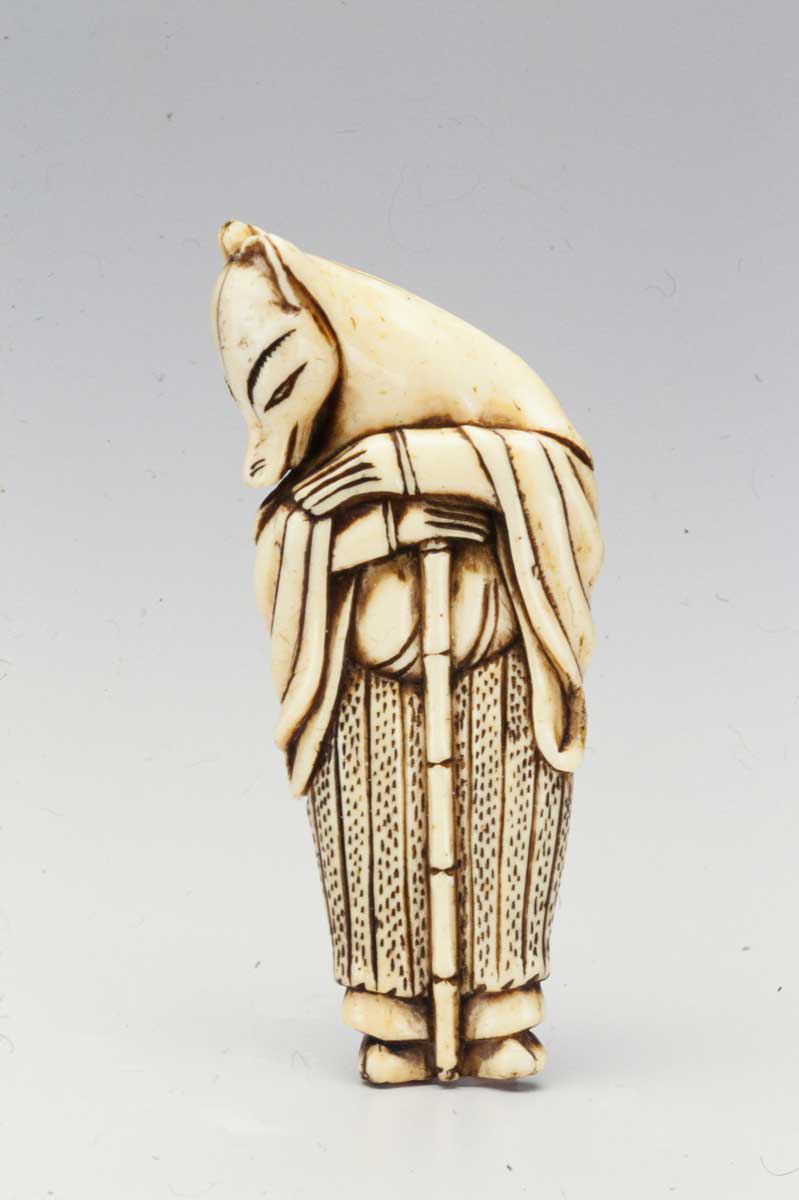 netsuke fox woman