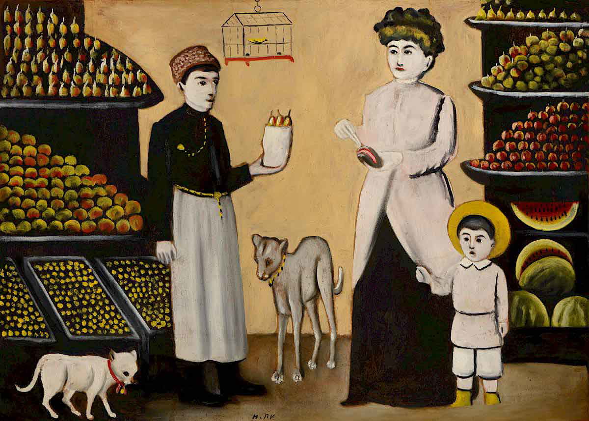 niko pirosmani fruiterer painting
