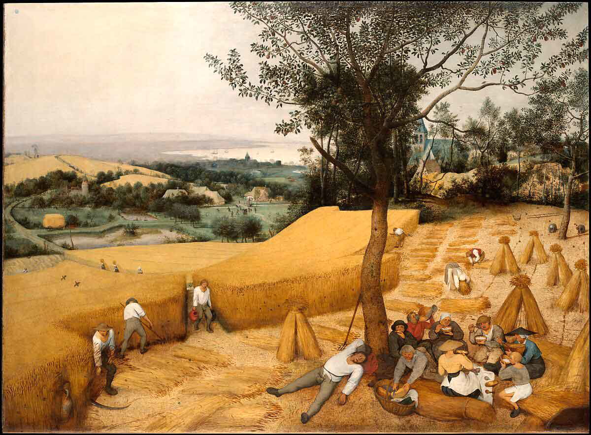 pieter bruegel the elder harvesters painting