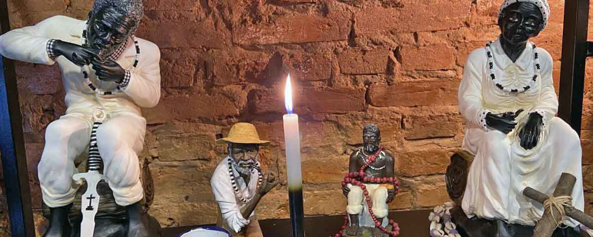 preto velho spirits candomble umbanda candle statue