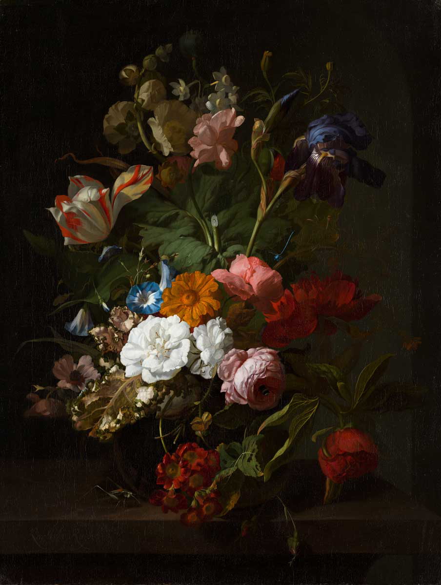 rachel ruysch vase with flowers mauritshuis