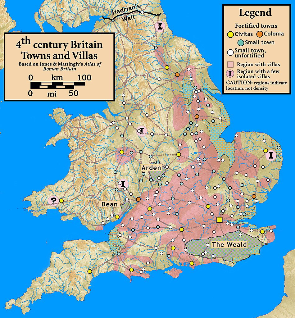 roman britain towns villas