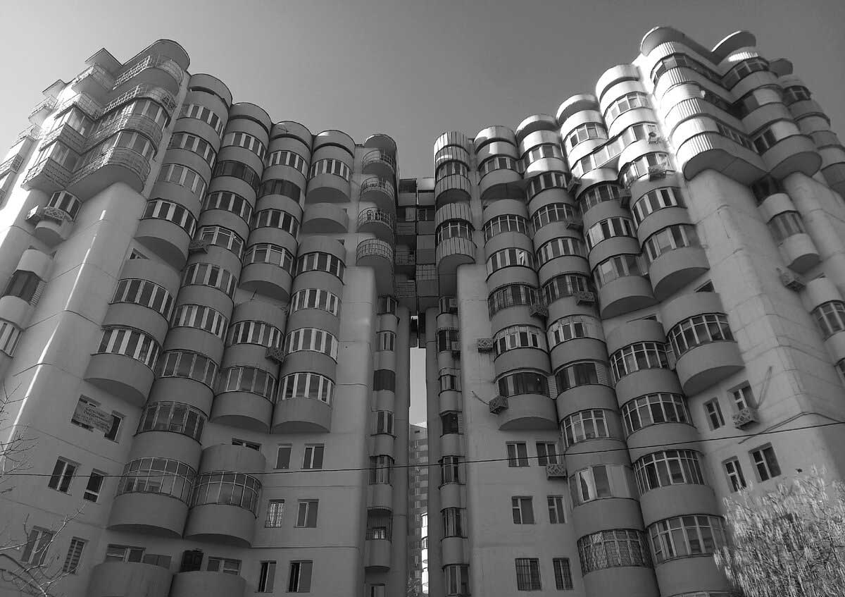 soviet brutalism almaty aul photo