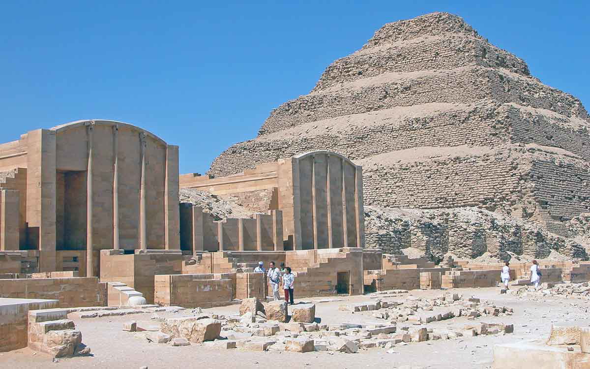 step pyramid complex saqqara with shrines
