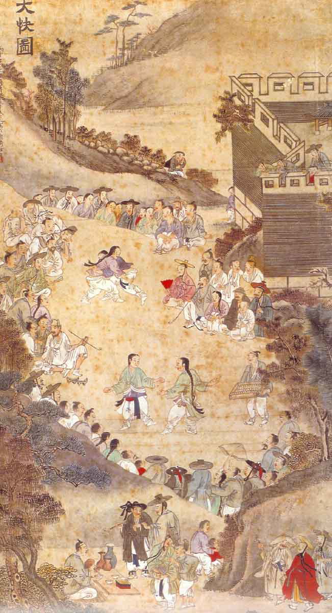 taekkyon players painting