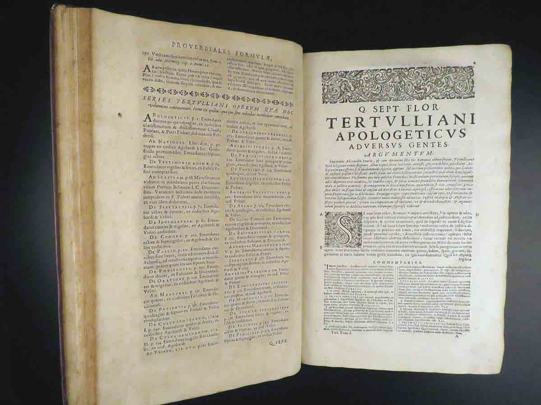 Tertullian writings. Source: Schilbantiquarian