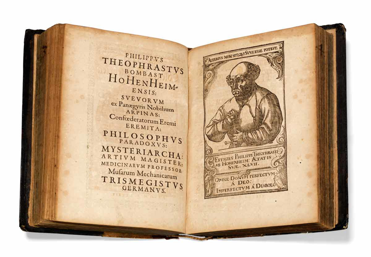 theophrastus paracelsus portrait book woodcut