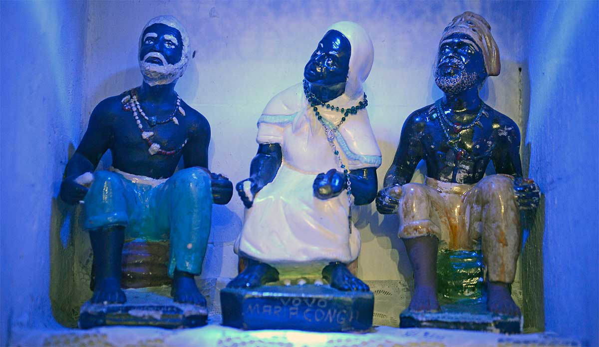 umbanda statues spirits worship religion afrobrazilian
