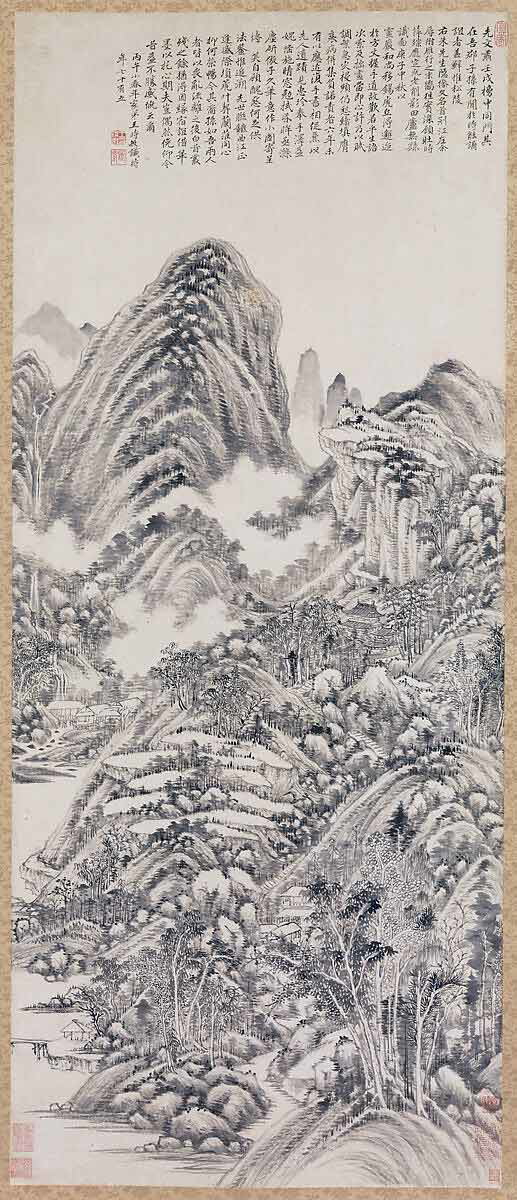 wang shimin landscape qing dynasty