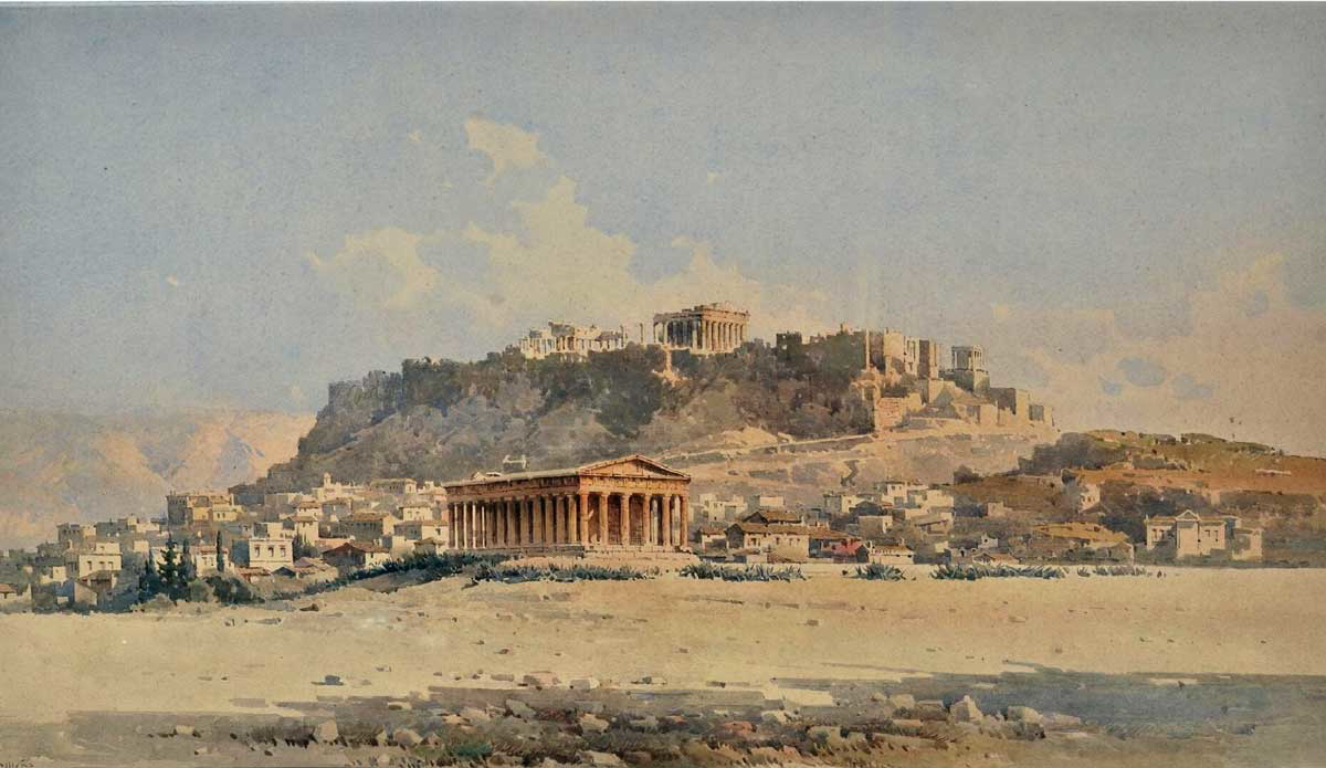 yiallinas aggelos thiseion acropolis painting