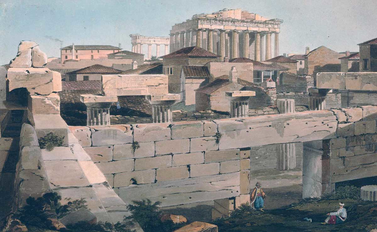  View of the Parthenon from the Propylea by John Bailey, via the British Museum