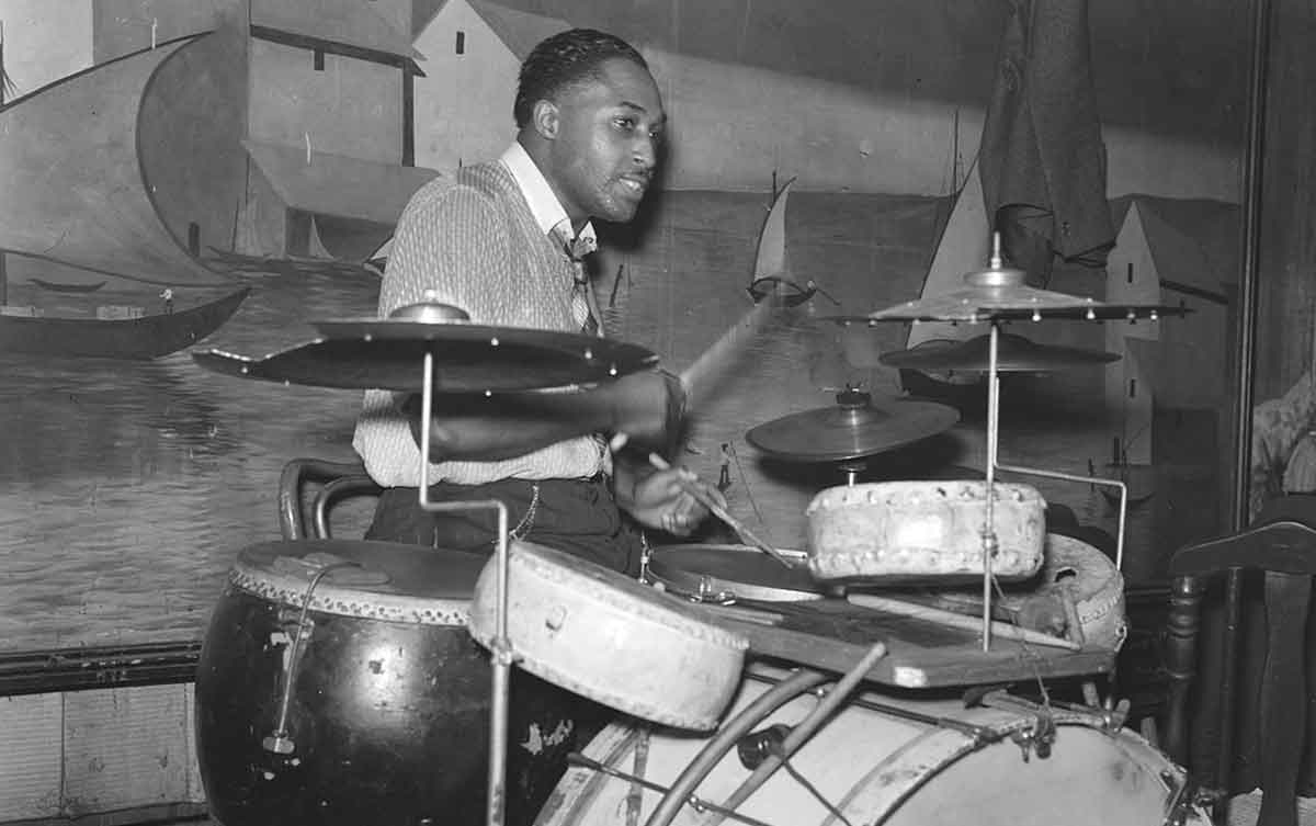 An unknown jazz drummer at the Memphis Juke Joint, Tennessee, 1938, Source: Wikimedia Commons