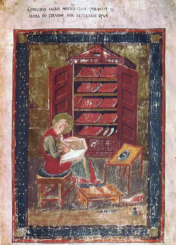 Portrait of Ezra from Codex Amiatinus