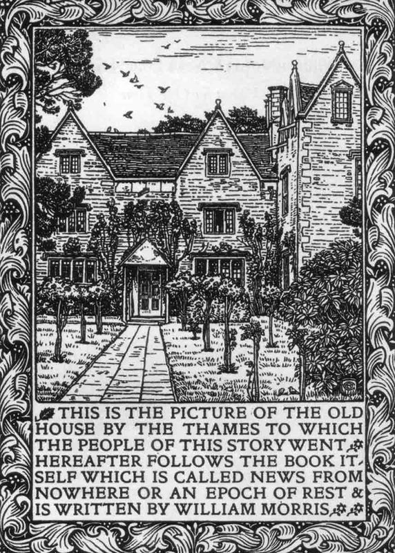 Kelmscott Manor, from William Morris's News From Nowhere, Source: Wikimedia Commons