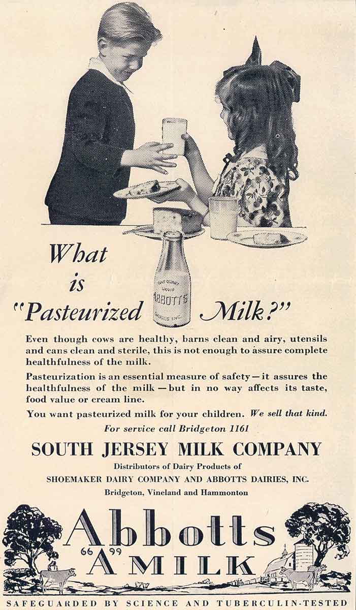 abbotts advertisement pasteurised milk promotion poster 1930
