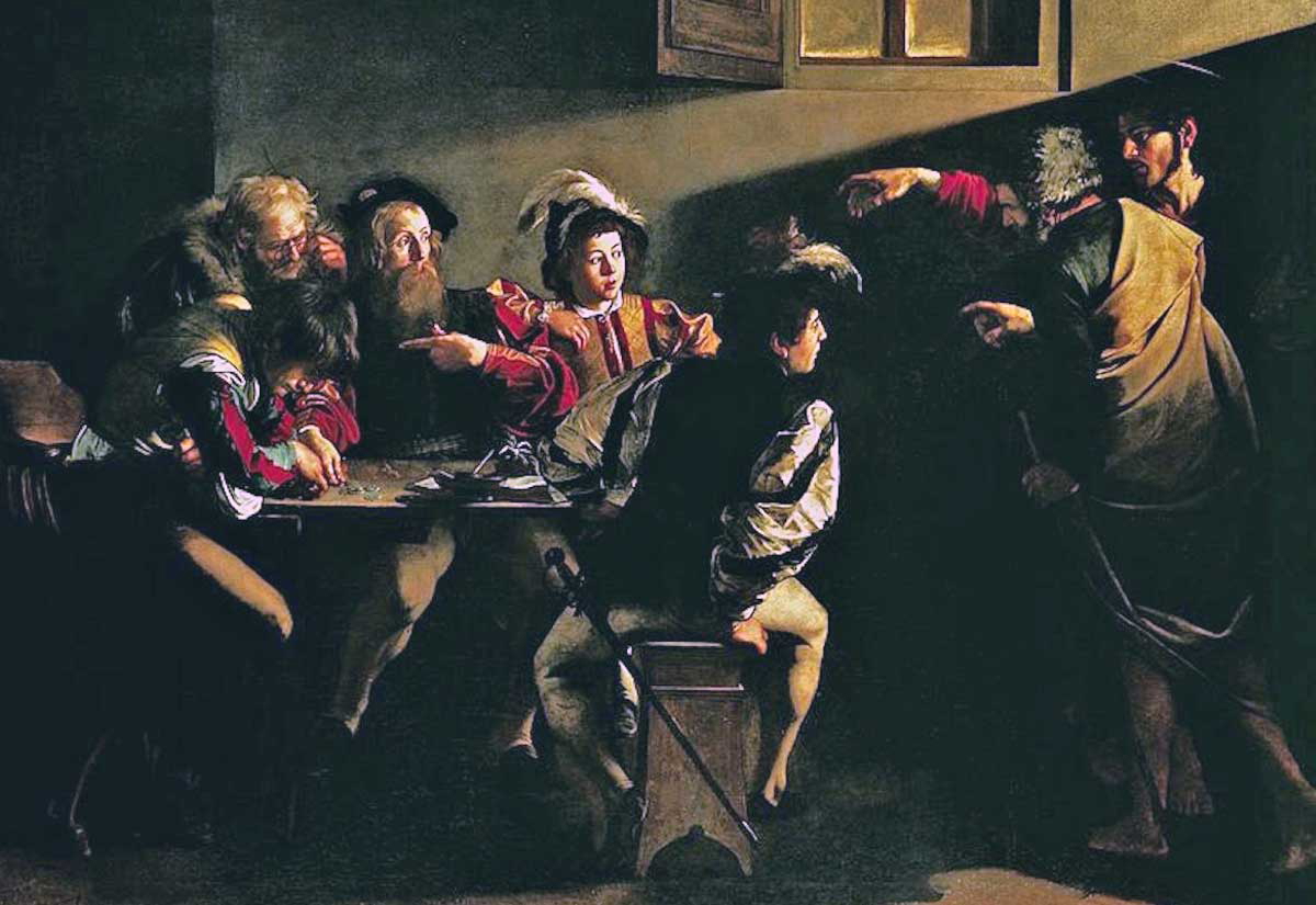 caravaggio calling saint matthew