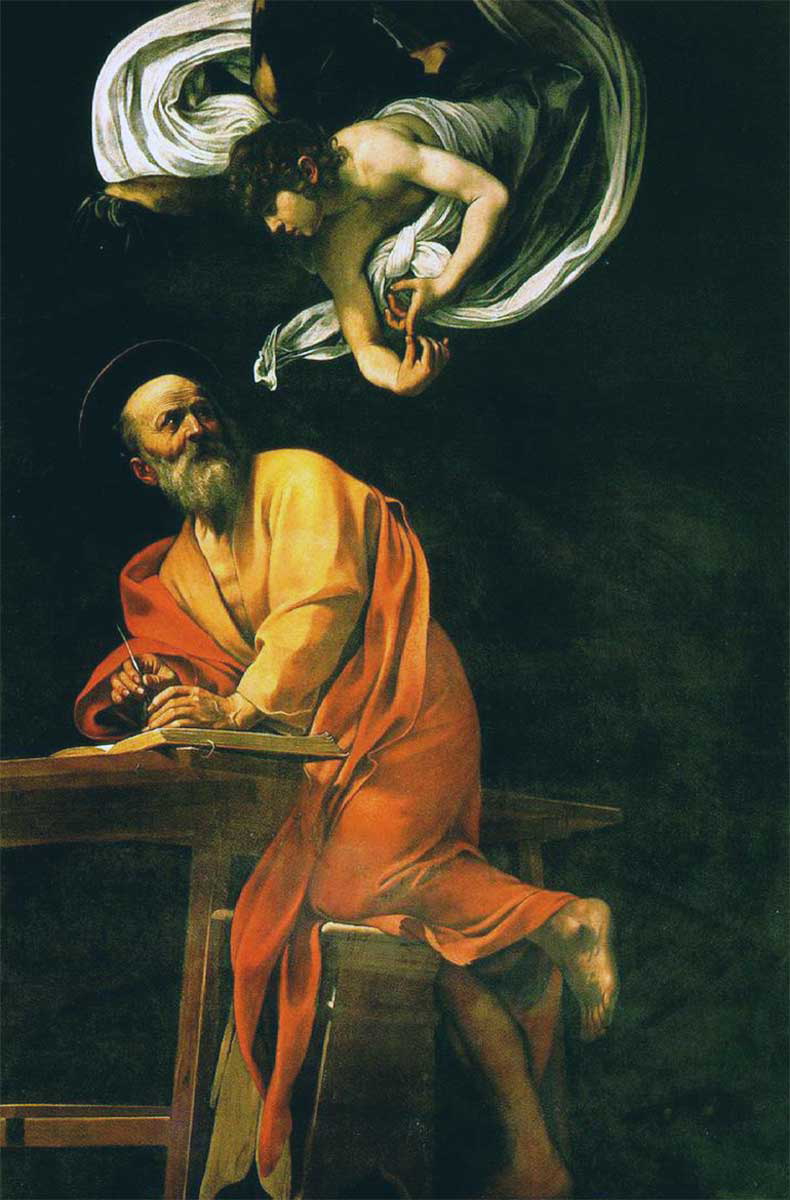 caravaggio inspiration saint matthew