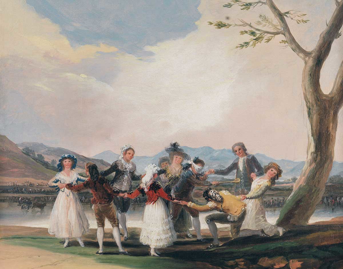 francisco goya blind mans buff cartoon painting 1788