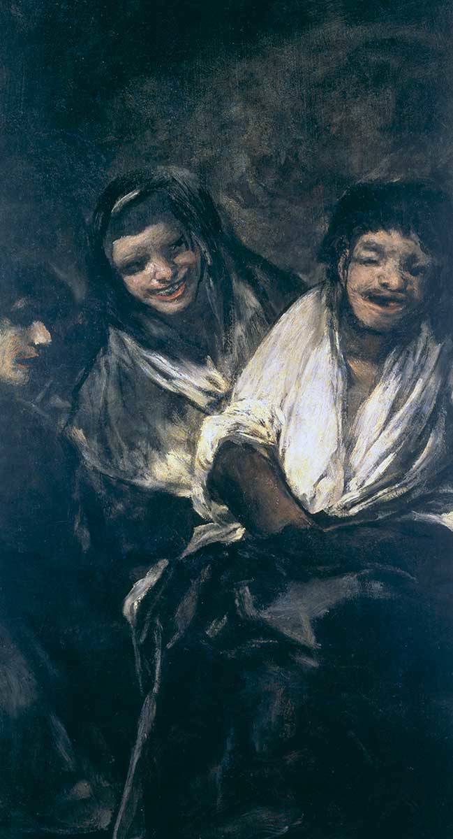 francisco goya two women and a man painting 1820 1823